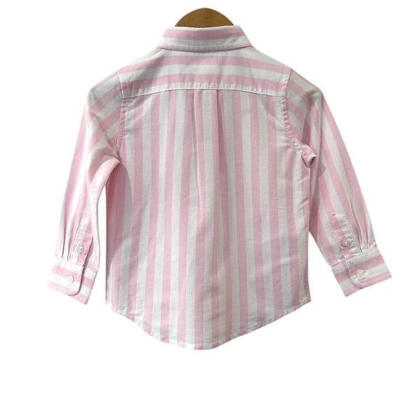 Janie and Jack boys striped oxford shirt 2T pink white button down cotton NWT - Picture 2 of 8